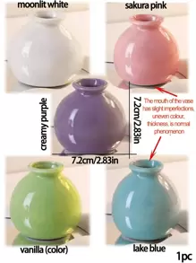 1 Peça, Mini, Vaso de Boca Larga, Vaso Cerâmico, Flores Artificiais para Quarto, Flores Secas Decorativas, Decorações de Mesa, Decorações para Casa, Adereços de Foto