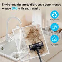 JOWSET HEPA 14 WiFi Air Purifier For Home Large Rooms With Washable Filters, Covers 1900 Sq.Ft, Air Purifiers For Allergies And Asthma,Pet Dander, Smoke, Pollen,Dust, Odors, Mold Spores - 黑色 - 查看 3