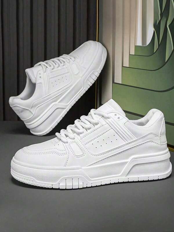 Tenis Casual para hombre Blanco Zapatos Blancos de hombre Zapatillas Para Zapatos de Tenis Para Mujer, Cómodos Zapatos de Plataforma Casuales para hombre, Zapatillas de Deporte de PU Dama Ligero Cómodo Para Viaje, Escuela, Deportivo,Zapatos deportivos para hombres, zapatos negros de punto, malla transpirable, suela suave, livianos, adecuados para ejercicio al aire libre y correr casual