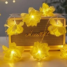 1 Peça Luz de Corda em Forma de Flor de Jasmim LED, Iluminação Decorativa para Casamento, Festa de Feriado, Decoração Doméstica