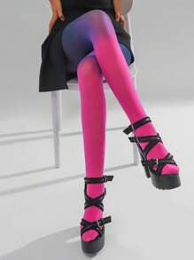 1 Pair Ombre Stockings, Nude Feeling Velvet Tights, Niche Sexy Style For Summer & Autumn/Winter - Multicolor - View 17