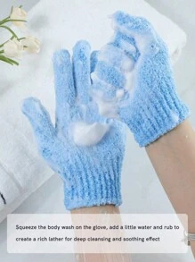 20 stuks/verpakking dubbelzijdige exfoliërende badhandschoenen, middelgrote scrubhandschoenen voor lichaamsexfoliatie, spa, massage