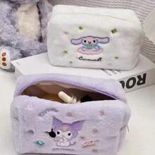 Sanrio 1pc Cute Cinnamonroll And Large Capacity Makeup Bag Japanese Style Simple Cartoon Cosmetic Pouch,For Holiday Beach, Bathroom Collection, Bedroom Collection, Large Capacity