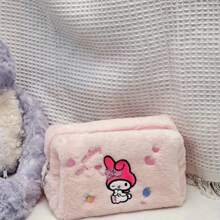 Sanrio 1pc Cute Cinnamonroll And Large Capacity Makeup Bag Japanese Style Simple Cartoon Cosmetic Pouch,For Holiday Beach, Bathroom Collection, Bedroom Collection, Large Capacity