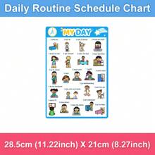 Lachilly Gráfico de rutina diaria, póster educativo preescolar, cuadro de tareas domésticas para niños en casa - Regalo de gráfico de programación - Rutina y responsabilidad, desde bebés hasta adolescentes, tarjetas de actividades, motivar la responsabilidad y los buenos hábitos. Tarjetas de planificación de tareas diarias - Multicolor - Ver 10