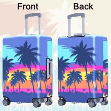1 pezzo Custodia protettiva per valigia con stampa paesaggistica da viaggio, accessorio per valigia rinforzato, adatto per lavoro, viaggi di lavoro, vacanze, viaggi, deposito bagagli, ritorno a scuola, per aggiungere colore alla tua valigia. Adatto per valigie da 20-28 pollici. Borsa per accessori scolastici - Multicolore - Visualizzare 8