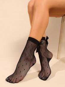 1 par de calcetines cortos con lazo y encaje, calcetines para pantorrilla, superventas de verano