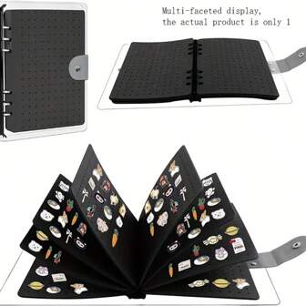 1pc Enamel Pin Collection Display Book - Portable Brooch Organizer With Holes For Collectors, Storage Solution, Jewelry Rolls, Gender Reveal Party, Perfect For Birthdays, Weddings, Parties, The Perfect Gift For Colleagues, Friends, And Family, Back To School