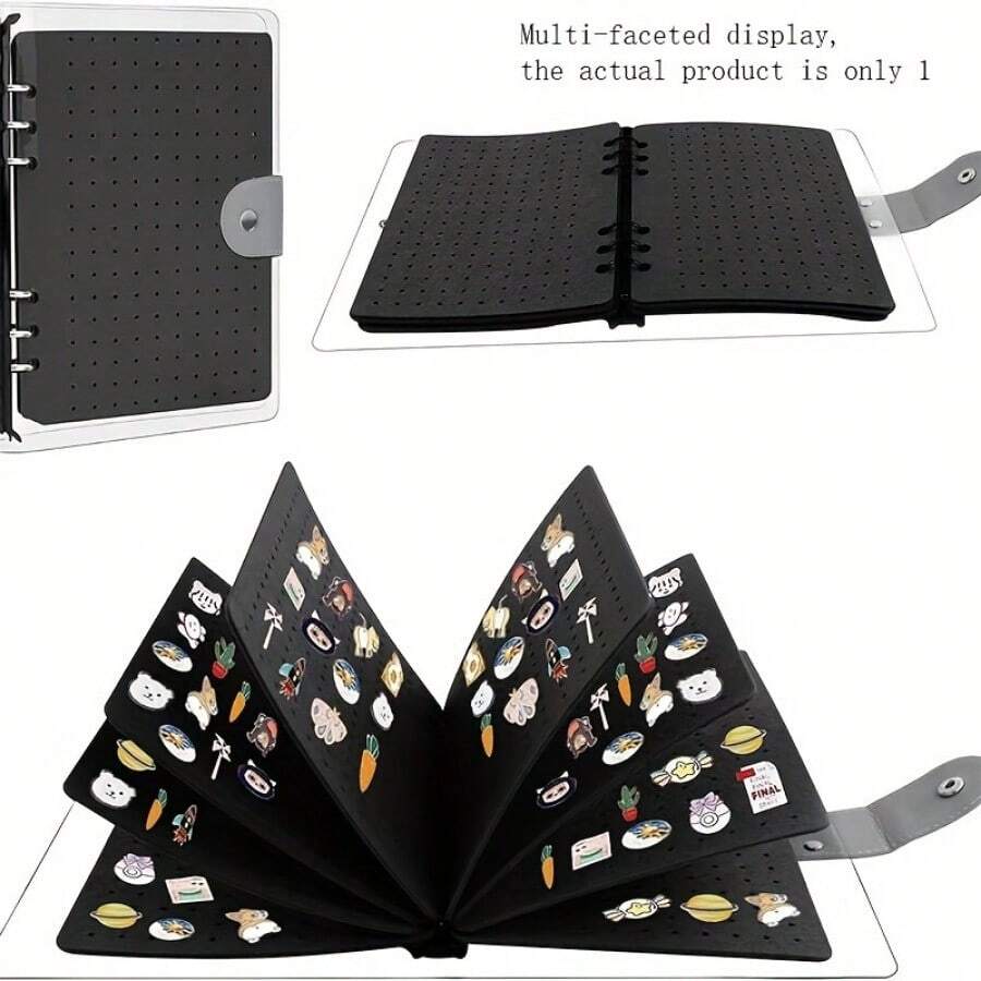 1pc Enamel Pin Collection Display Book - Portable Brooch Organizer With Holes For Collectors, Storage Solution, Jewelry Rolls, Gender Reveal Party, Perfect For Birthdays, Weddings, Parties, The Perfect Gift For Colleagues, Friends, And Family, Back To School