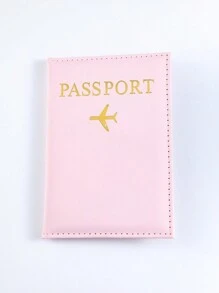 2pcs Customizable Couples' Passport Holder, PU Material, Foil Stamping Map & Letter Design, Personalized Name, Simple& Minimalistic Travel Accessory Set, Necessary For Overseas Business Trip & Outdoor Travel - Blue+Pink - View 5