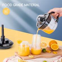 Exprimidor de Naranjas Electrico, 40W, Tambor de 700 ml, Doble Sentido de Giro, 2 Conos Desmontablesy Cubierta Antipolvo, Boquilla Antigoteo, Apto para Lavavajillas, Negro - Enchufe EU Tipo E(220-240V) - Ver 6