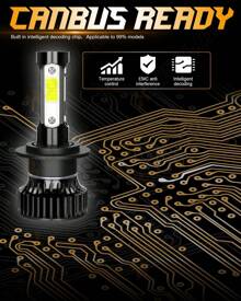 XWQHJW 2* Super Bright 6000K 10000LM IP67 Waterproof Cool White LED Headlight 9005 9004 H7 H11 Hi/Low Beam Kit  Easy To Install And Plug And Play, Halogen Lamp Substitute, Equipped With Two T10 Small Lights,Fit For MITSUBISHI Outlander Sport 2011 2012 2013 2014 2015 2016 2017 2018 2019 Model