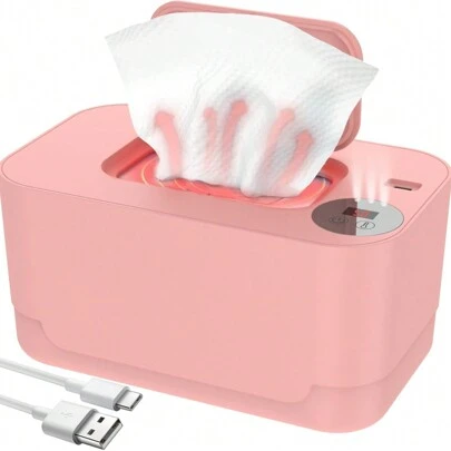 SHIXIONG Calentador,Calentador de Toallitas,Calentador de Toallitas Humedas (Blanco) con luz Nocturna,Temperatura Constante Todo el día,Calefacción Silenciosa,Carga Portátil para Coche USB
