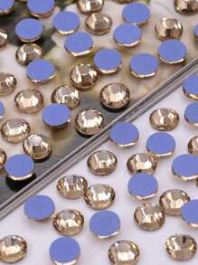 1440pcs/Bag SS12 Multi Color Glass Strass Stone Flatback Hotfix Rhinestones With Glue , 3mm Round Flat Back Hotfix Rhinestone For Clothing Shoes Hats Decoration - SS12(1440pcs/bag) - View 27