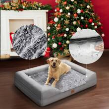 Gimars Orthopedic Egg Foam Ultra Soft Dog Beds For Large Dog Waterproof High Supportive Bolsters With Easy Clean Removable Washable Pet Beds Cover For Large Medium Small & Aging Dogs - 灰色 - 查看 3
