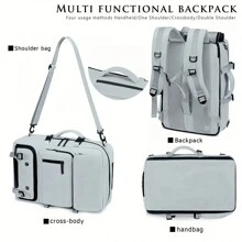 1 Piece Set Stylish Backpack, Hiking Backpack Stylish Casual Backpack With Shoe Compartment And Charging Port - Lightweight, Large Capacity Can Accommodate 17 "Laptop Bag, Casual, Campus, Daily Commute And Travel Laptop Thanksgiving Purse Holiday Computer Backpack Multi-Functional Outdoor Vacation Bag Side Bag Christmas Gifts Valentine Day Travel Essentials School Bag Camping Travel Bag Gym Bag Sports Bag Stickers Summer Back To School Beach Bag Valentines Gifts Laptop Case The Sporty Life Summer Bag Springbreak Men Bags Bag Pack Hiking Bag Weekend Bag Backpacks Travel Must Haves Large Bag School Supplies School Backpack Step Into Spring - Grey - View 9