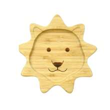 Plato de Bambú Personalizado Para Primeras Comidas Bebe - Leon - Ver 6