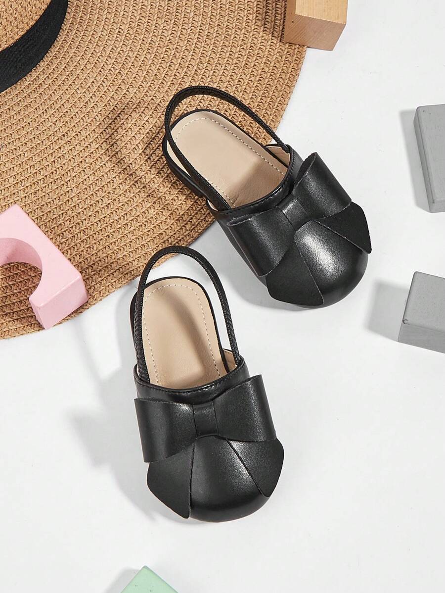 1 Pair Cute Bow Design Slip-On Mules, Comfortable & Versatile Princess Slippers