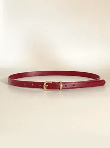 1 Stück rote Retro PU-Leder elegante Lässig Damen Gürtel, geeignet für Jeans, Anzughosen, Röcke, Alltag, Büro, Dates im Herbst/Winter, Sommer, Schule, Herbst, Halloween