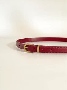 1 Stück rote Retro PU-Leder elegante Lässig Damen Gürtel, geeignet für Jeans, Anzughosen, Röcke, Alltag, Büro, Dates im Herbst/Winter, Sommer, Schule, Herbst, Halloween