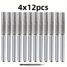12pcs/18pcs Rhinestone Polishing Head, 4/4.8/5.5mm Chainsaw Chain Grinding Bits For Handheld Chainsaw, Wood Saw And Electric Nail File, Tool Accessories