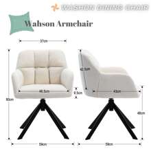 WAHSON OFFICE CHAIRS 1PC Wahson Office Chair, Ergonomic Office Chair With Metal Legs, Office Chair Swivel Chair For Office/Bedroom - Màu be - Xem 3