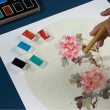 Rubens 12/24 Colors Solid Chinese Painting Pigments Ancient Color Mineral Pigments Pigments,Used For Gongbi Painting, Ink Painting, And Watercolor Painting. High Color Density And Rich Colors