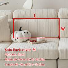 1pc All Season Chenille Jacquard Anti-Slip Sofa Seat Cushion Cover, Soft & Skin-Friendly, Pet-Proof, Elastic Couch Cover, Suitable For L-Shaped And 1/2/3/4 Seater Sofas In Living Room, Minimalist Modern Style, Spring/Autumn