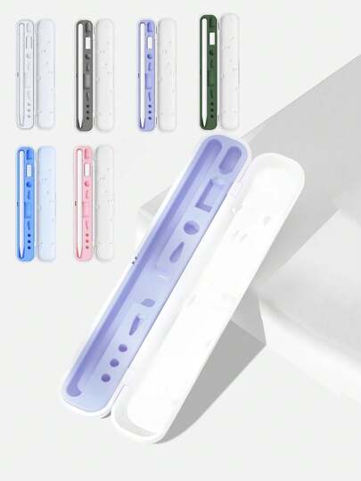 1 pieza Estuche portátil para Apple Pencil, adaptador y tapa para accesorios del Apple Pencil de 1ra y 2da generación