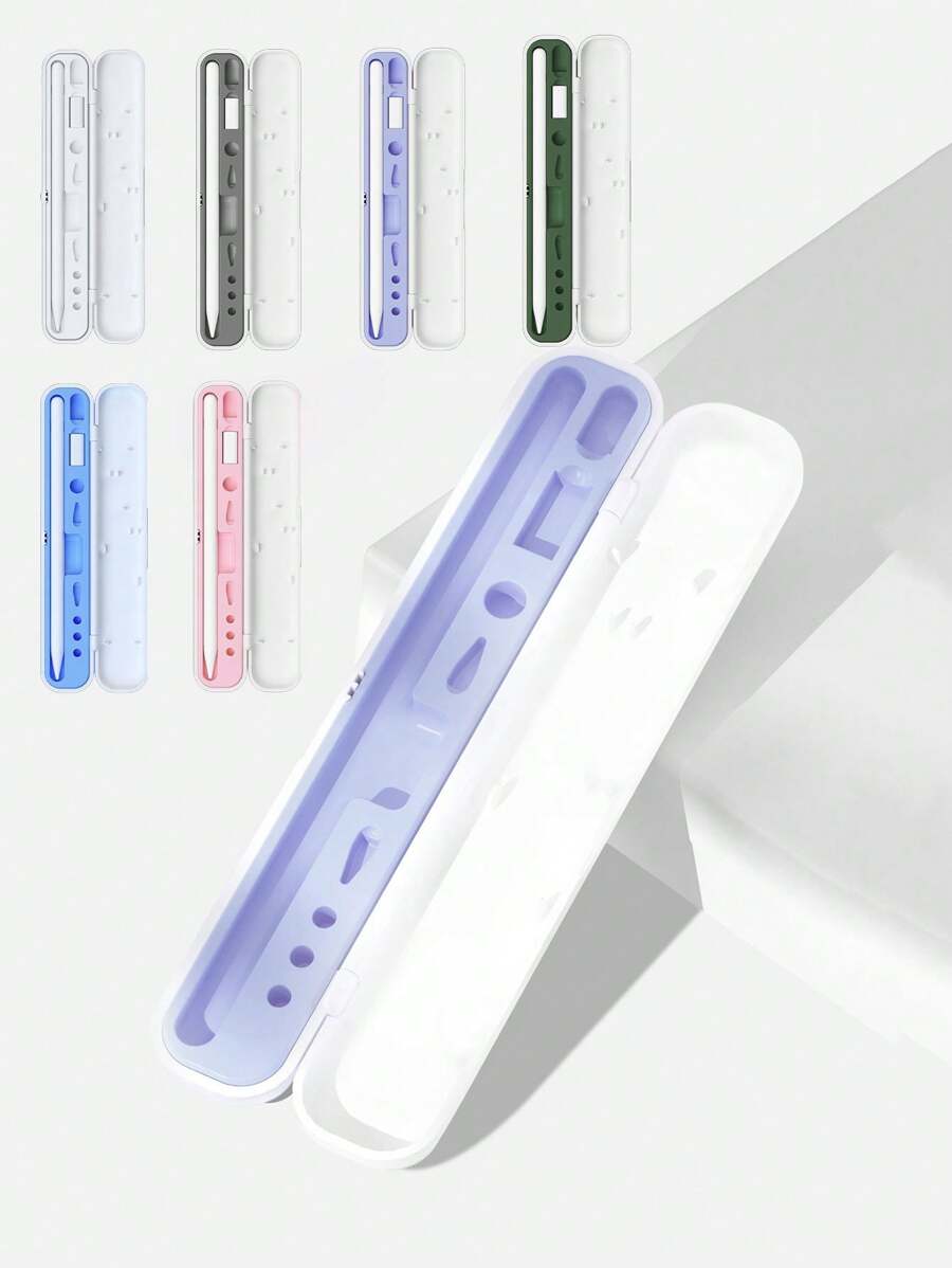 1 pieza Caja de almacenamiento para Lápiz Apple, compatible con la 1ra y 2da generación, incluye adaptador y cubierta para la punta, portátil