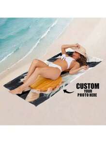 1 pièce de serviette de plage personnalisée avec teinture tie-dye et nom, super absorbante et séchage rapide, plaid de plage personnalisé, convient pour la natation, le camping, les voyages, un indispensable essentiel d'été pour la plage, décoration de salle de bain