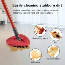1/2Pcs/Set Spin Mop Replacement Brush, Compatible With Vilida/O-Ceda EasyWring Spin Mop Single Slot System, Easy To Assemble, Reusable, For Kitchen Floors, Tile Floors Cleaning Accessory Christmas