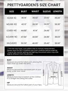 Women's Fall Long Blazer Jackets Long Sleeve Lapel Pockets Loose Fit Work Casual Blazers Outerwear - 棕色 - 查看 7
