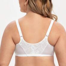 MELENECA MELENECA Women's Front Closure Plus Size Racerback Stretch Lace Underwire Bra