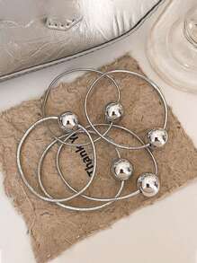 Ligas para el cabello elásticas con bolas de plata súper brillantes y doradas, scrunchies minimalistas de alta gama para coleta, scrunchies elegantes personalizados y simples, accesorios de cabello de alta elasticidad para el baño, accesorios para festivales, accesorios de otoño e invierno