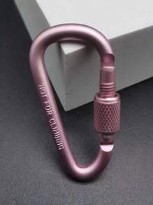 2pcs Outdoor Aluminum Alloy Mountaineering Buckle Fast Hanging 6th Locked Key Chain Backpack Buckle D-Type Wind Rope Buckle With Lock.