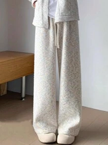 白糯米休闲高腰宽松阔腿裤小个子女士春秋新款 - 彩虹點 - 查看 1