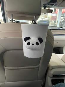 可爱熊猫汽车垃圾桶，两用汽车通风口垃圾桶和座椅靠背悬挂垃圾桶收纳整理器 - 彩色 - 查看 3