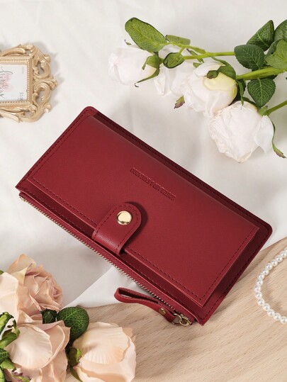 Geantă Burgundy Geanta Charry Roșu Geantă Roșu Vin Geantă Crocodil Reliefat Pliat peste Fermoar Moda Femei Modern Afaceri Subțire Portabil Versatil Capacitate mare Card de credit Fermoar Card ID Depozitare numerar Afaceri pentru femei Portofel Poșetă Portofel Portofel lung