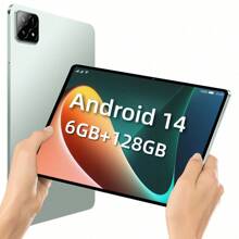 10-Inch Tablet Android 14 Tablet, Octa-Core Tablet, 6GB RAM, 64GB ROM, 128GB Extended, 5000mAh, 1280x800 High Definition Touchscreen, 5 Million Pixels + 8 Million Pixels, WiFi, Dual Cameras - 綠色 - 查看 10
