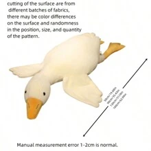 Creative Big White Goose Plush Toy Throw Pillow Cute Lying Posture Goose Waist Office Nap Pillow Valentine's Day Gift Home Decoration Plush Doll Children Comfort Dolls For Boyfriend And Girlfriend New Year Holiday Gift Can Clamp Legs Sleeping Long Throw Pillow
