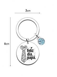 1 pieza Nuevo llavero de acero inoxidable, regalo para papá en el Día del Padre, Acción de Gracias, Cumpleaños, Navidad