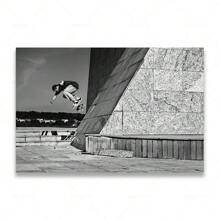 1pc/3PCS Wall Arts Posters Frameless Skateboarding Extreme Sports Posters Prints Black White Photo Canvas Painting Wall Art Pictures Room Decor Skateboard Lover Gift Vintage