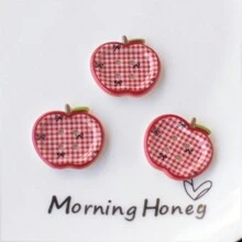 10pcs Cute Apple Shape Buttons, Accessories For Hair, Shoes, Clothes Decoration