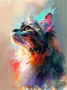 Woman Paint Kit For Adults Eye Portrait Flower Painting By Number Canvas Kits Cat Wolf Animal New Arrivals House Pictures By Numbers Picture Artcraft On Canvas Unique Gift - Multicolor - View 10