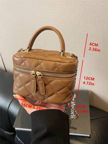 Women Embroidered Chain Strap Handbag & Shoulder Bag