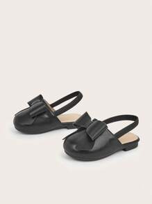 1 Pair Cute Bow Design Slip-On Mules, Comfortable & Versatile Princess Slippers