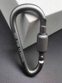 2pcs Outdoor Aluminum Alloy Mountaineering Buckle Fast Hanging 6th Locked Key Chain Backpack Buckle D-Type Wind Rope Buckle With Lock.