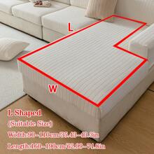 1pc All Season Chenille Jacquard Anti-Slip Sofa Seat Cushion Cover, Soft & Skin-Friendly, Pet-Proof, Elastic Couch Cover, Suitable For L-Shaped And 1/2/3/4 Seater Sofas In Living Room, Minimalist Modern Style, Spring/Autumn