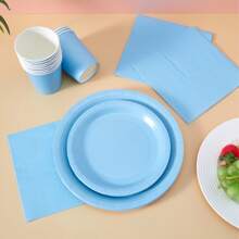 Single-Use Plain Minimalist Tableware Set, Everyday Casual Household Items